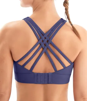 IUGA Sports Bras for Women High Support Large Bust High Impact Womens Sports Bras Strappy Padded Sports Bra