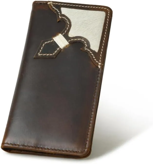 Jajmo Legacy Bifold Genuine Leather Long Vintage Wallet Checkbook Card Case Holder For Men