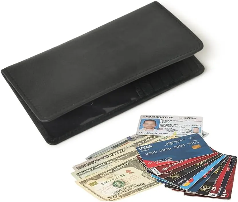 Jajmo Legacy Bifold Genuine Leather Long Vintage Wallet Checkbook Card Case Holder For Men