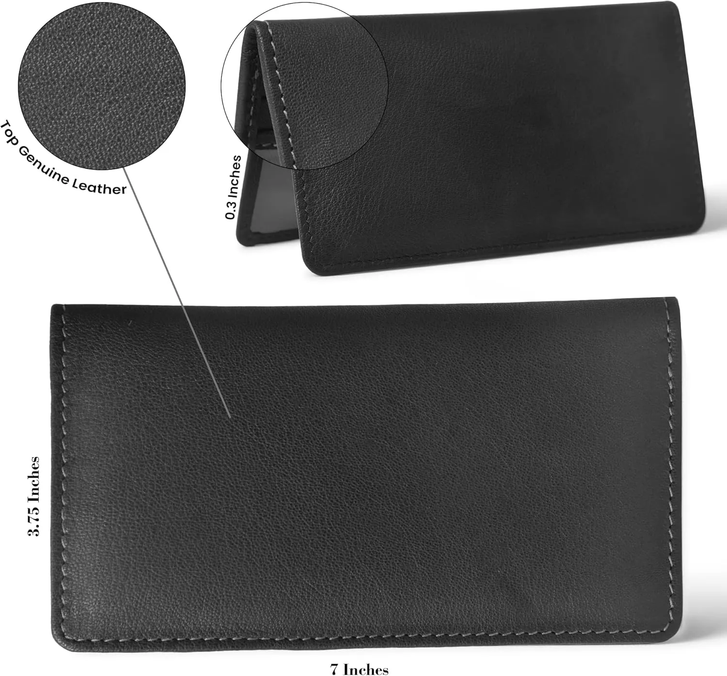 Jajmo Legacy Bifold Genuine Leather Long Vintage Wallet Checkbook Card Case Holder For Men