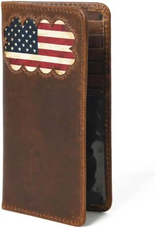 Jajmo Legacy Bifold Genuine Leather Long Vintage Wallet Checkbook Card Case Holder For Men
