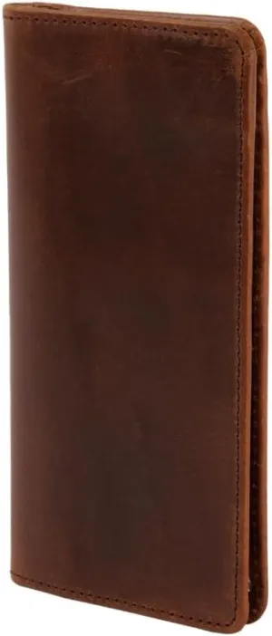 Jajmo Legacy Bifold Genuine Leather Long Vintage Wallet Checkbook Card Case Holder For Men