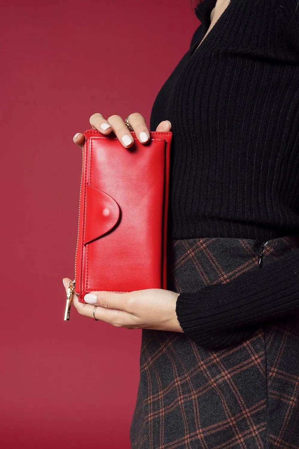 JEN & CO. Kyla RFID Wallet - Women's Vegan Leather Wristlet Purse & Clutch, Credit Card Holder, RFID Safe