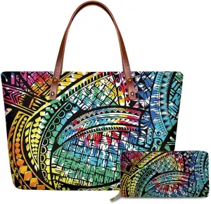 JEOCODY Women Long Wallet Leather Purse Top Handle Tote Bag Large Casual Shoulder Handbag Girls Gift