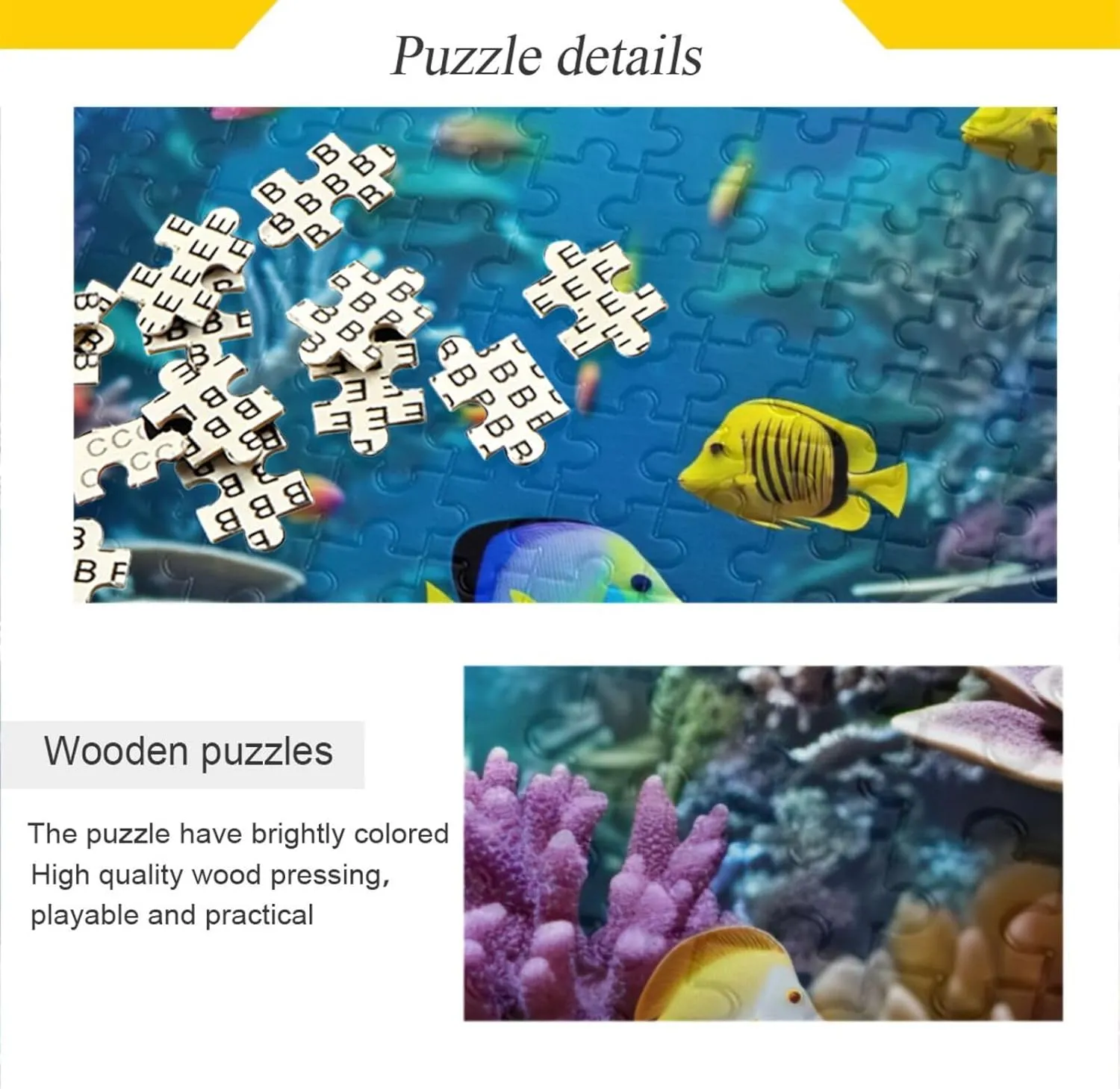 Jigsaw Puzzle Colorful Fish Pattern 1000 Piece Large Puzzle Game Artwork for Adults Teens