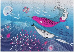 Jigsaw Puzzles Marine Fish Blue Toy Kid Educational Games Brain Challenge Adults Art DIY Child Leisure Game Suitable Family Friends 300PCS