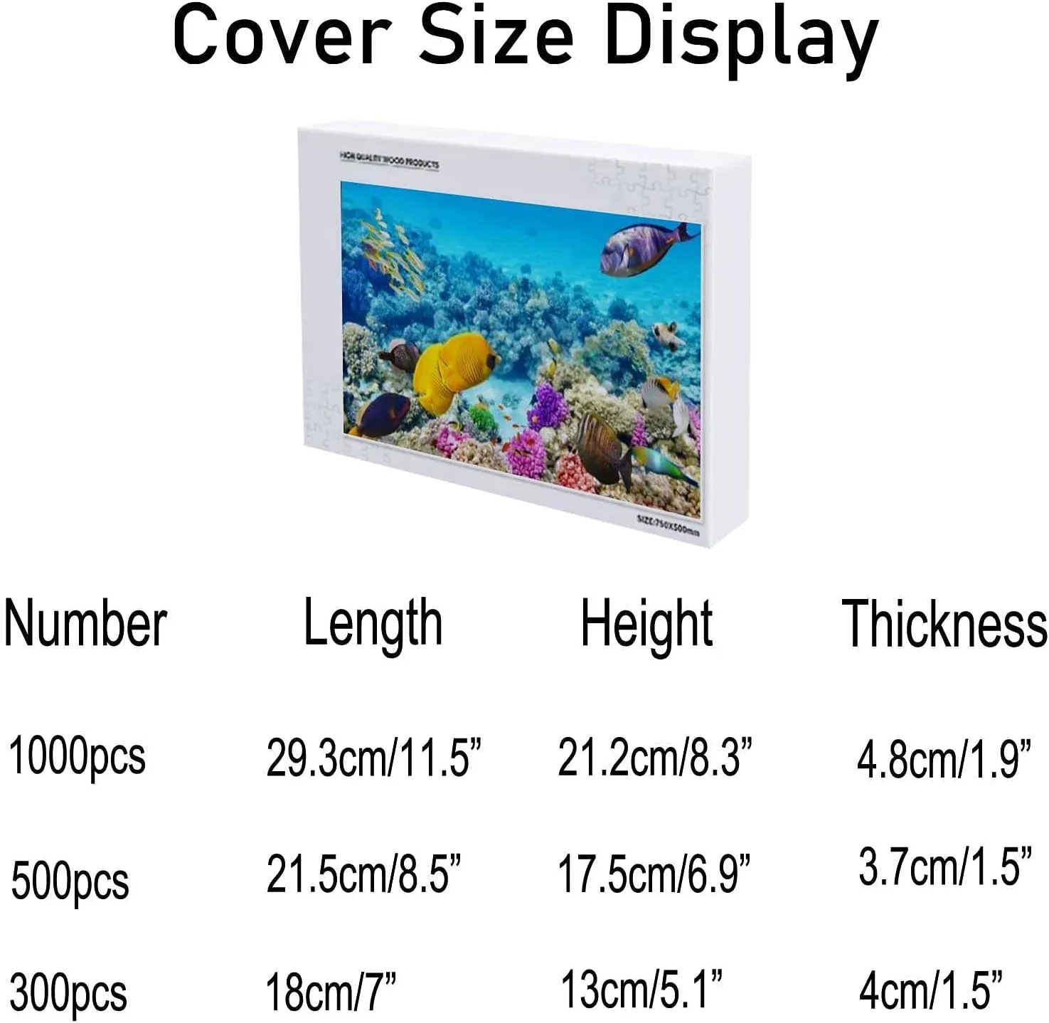 Jigsaw Puzzles Underwater World Corals Tropical Fish Blue Toy Kid Educational Games Brain Challenge Adults Art DIY Child Leisure Game Suitable Family Friends 500PCS