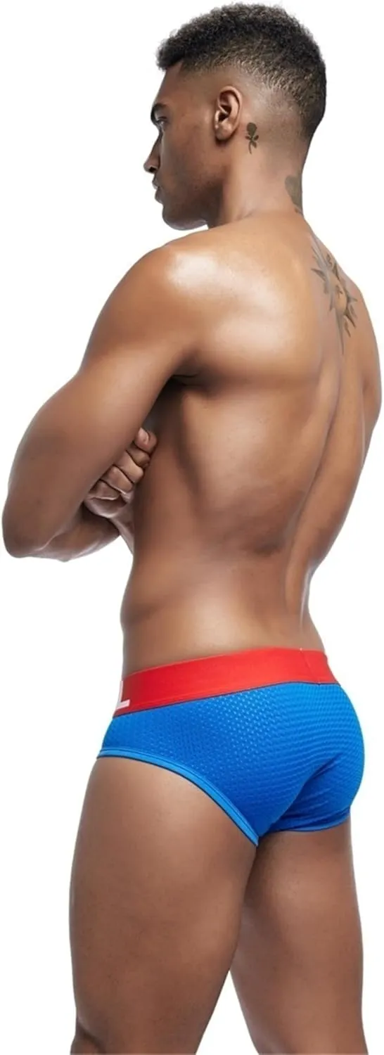 JOCKMAIL Men's Underwear Briefs Mesh Breathable Men Briefs Low Rise Briefs Comfortable Panties for Men 4PCS/Pack