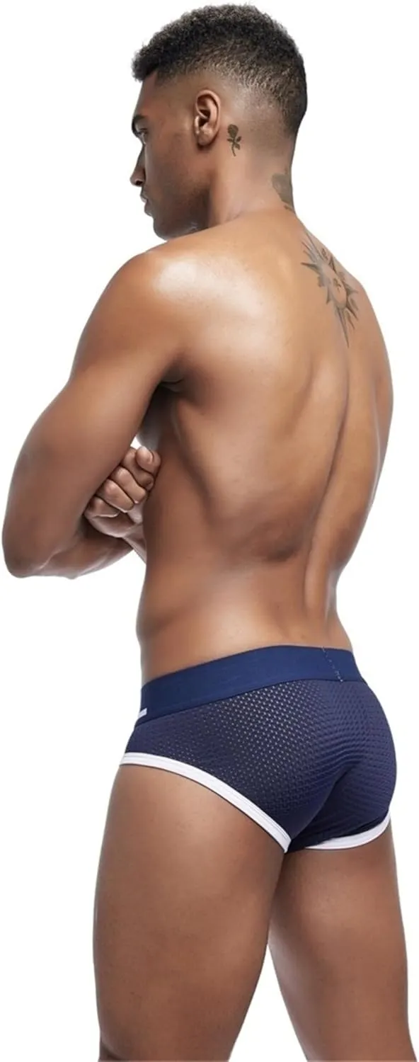 JOCKMAIL Men's Underwear Briefs Mesh Breathable Men Briefs Low Rise Briefs Comfortable Panties for Men 4PCS/Pack
