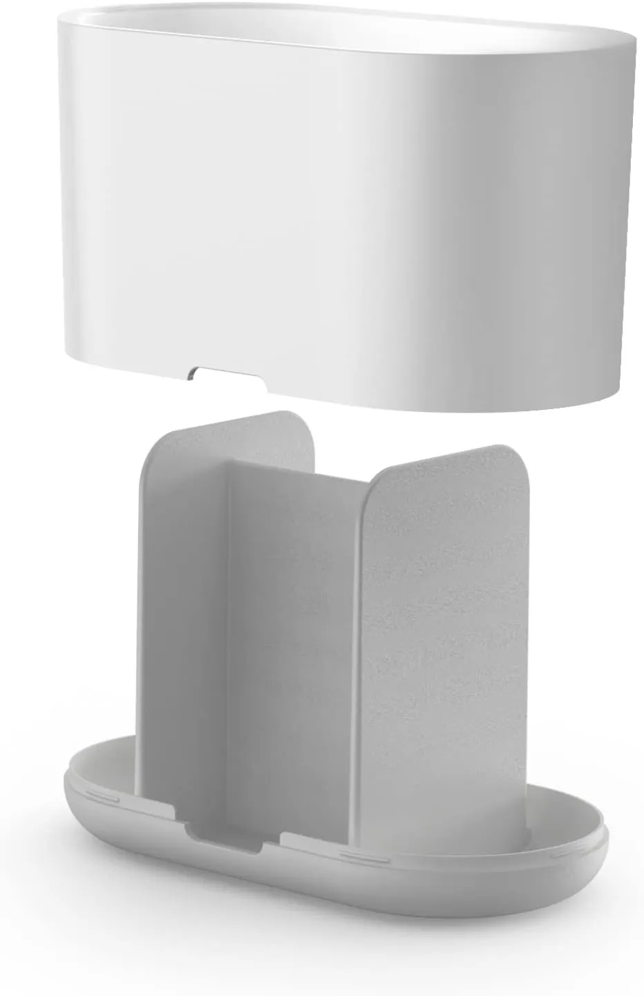 Joseph Joseph Duo Detachable Toothbrush Holder, Compatile with Manual and Electric Toothbrushes, Bathroom Organizer, White, Large