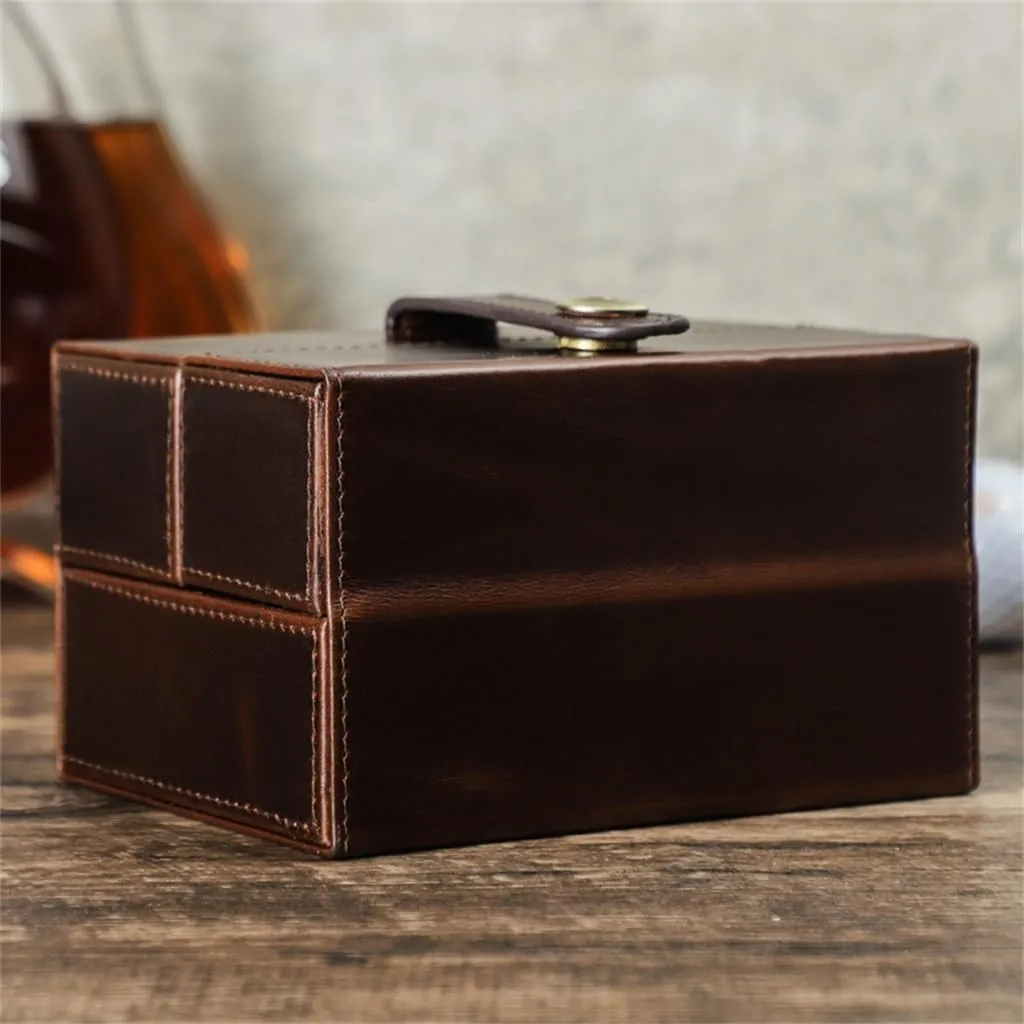 JSEIAJB Handmade Portable Mechanical Watch Case With Leather, Anti Drop Travel Watch Storage Box