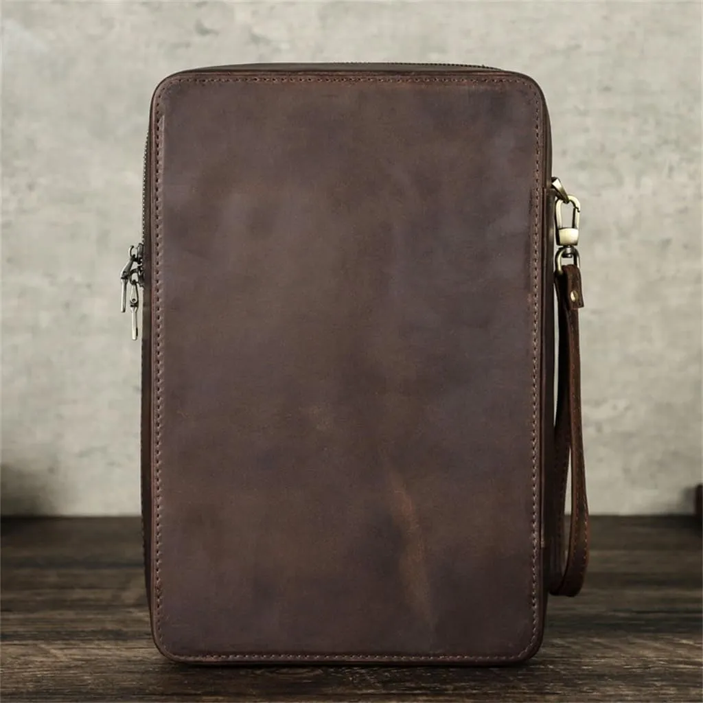 JSEIAJB Leather Wristband With Glasses Case, Multifunctional Portable Mechanical Watch, Watch Storage Box