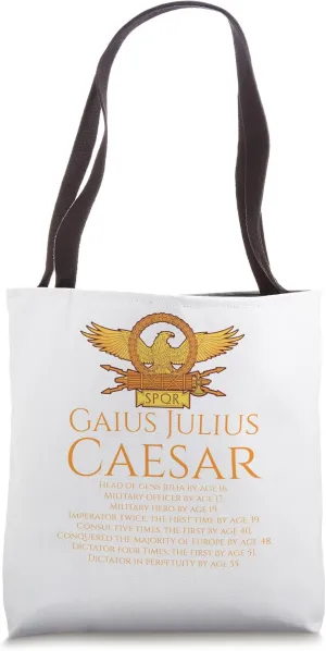 Julius Caesar Achievements - Roman Legionary Eagle - History Tote Bag