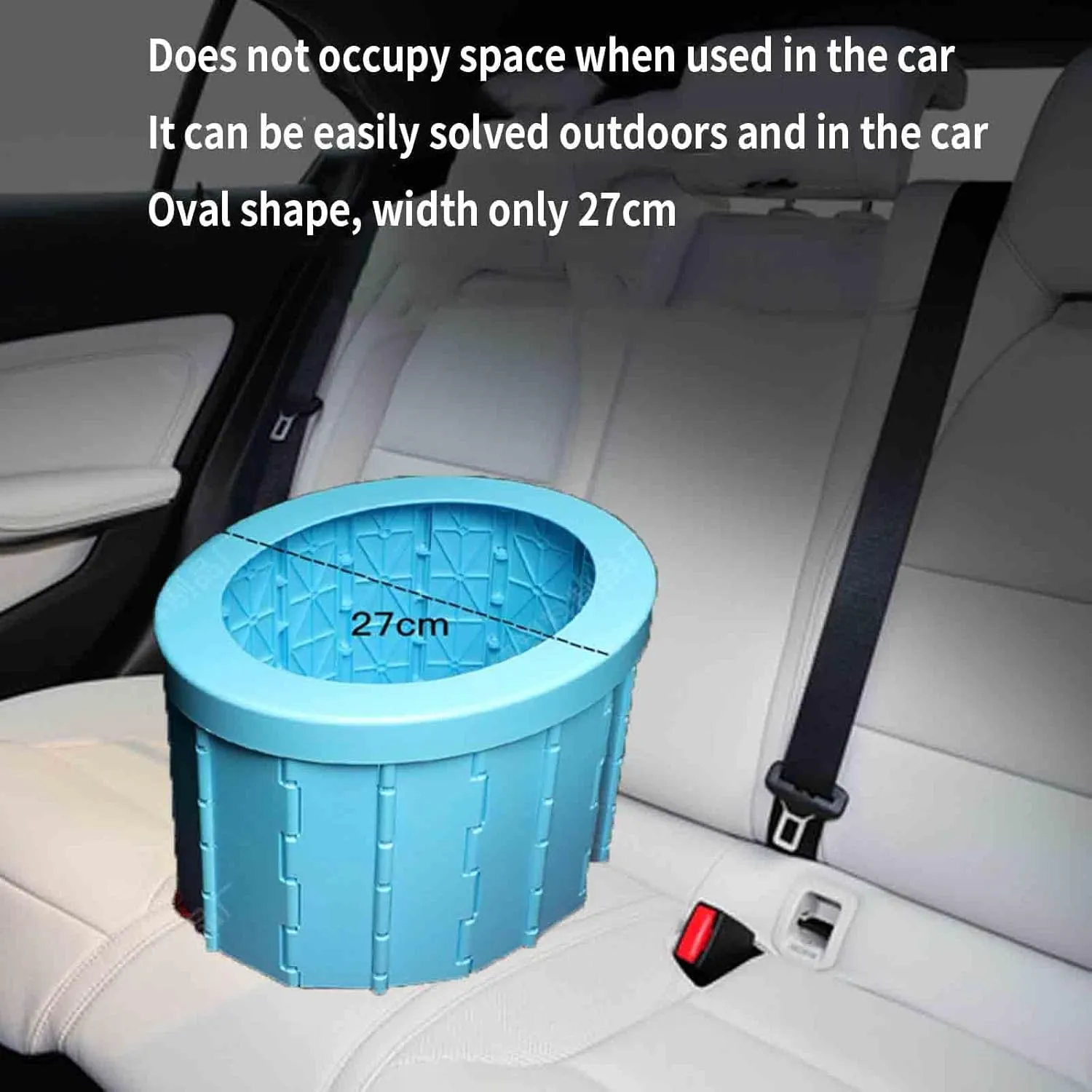 JUSHZ Camping Toilet Portable Toilets for Adults Portable Toilet Outdoor Bags Bucket Indoor Elderly Bedside Travel Vehicle Mounted Portable with Lid Foldable for Car