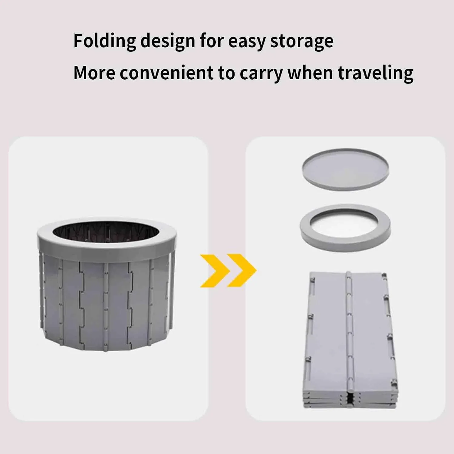 JUSHZ Camping Toilet Portable Toilets for Adults Portable Toilet Outdoor Bags Bucket Indoor Elderly Bedside Travel Vehicle Mounted Portable with Lid Foldable for Car