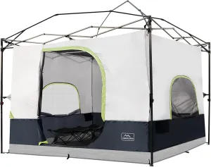 KAMPKEEPER Camping Inner Tent for Pop Up Canopy Converts 10'x10' Straight Leg Canopy into Camping TentFully Vented Roof, Black