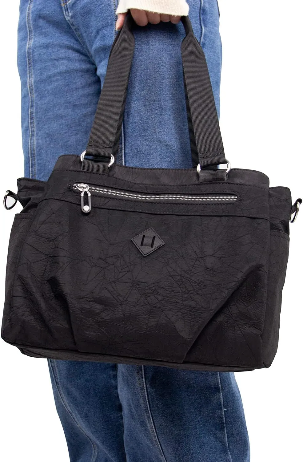 KAUKKO Women Crossbody Bag Handbag Lightweight Shoulder Purse Nylon Multi Pocket Crossbody Bag Ladies Travel Handbag