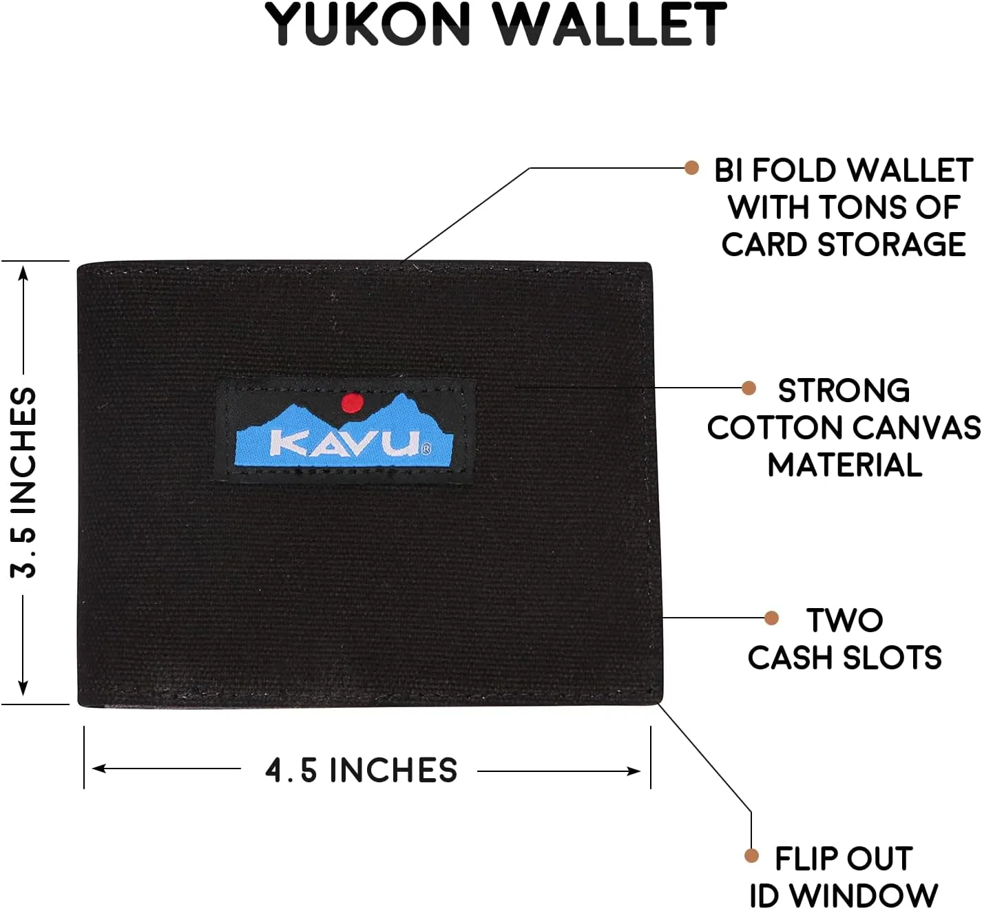 KAVU Yukon Bi Fold Cotton Canvas Wallet