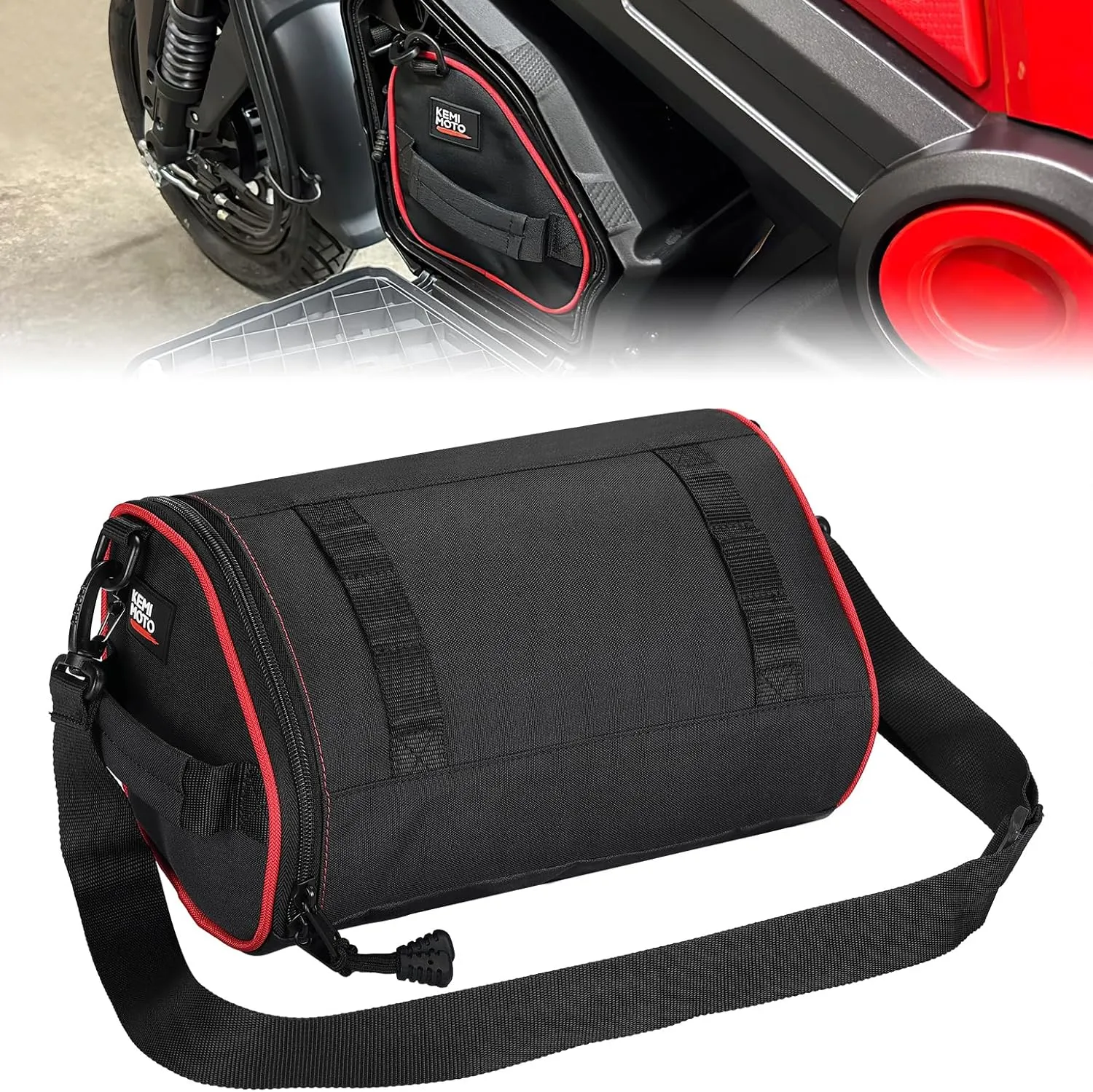 KEMIMOTO Compatible with Navi 2022 2023 2024 2025 Motorcycle Under Seat Storage Bag Come with Shoulder Strap Luggage Box Linner 8L