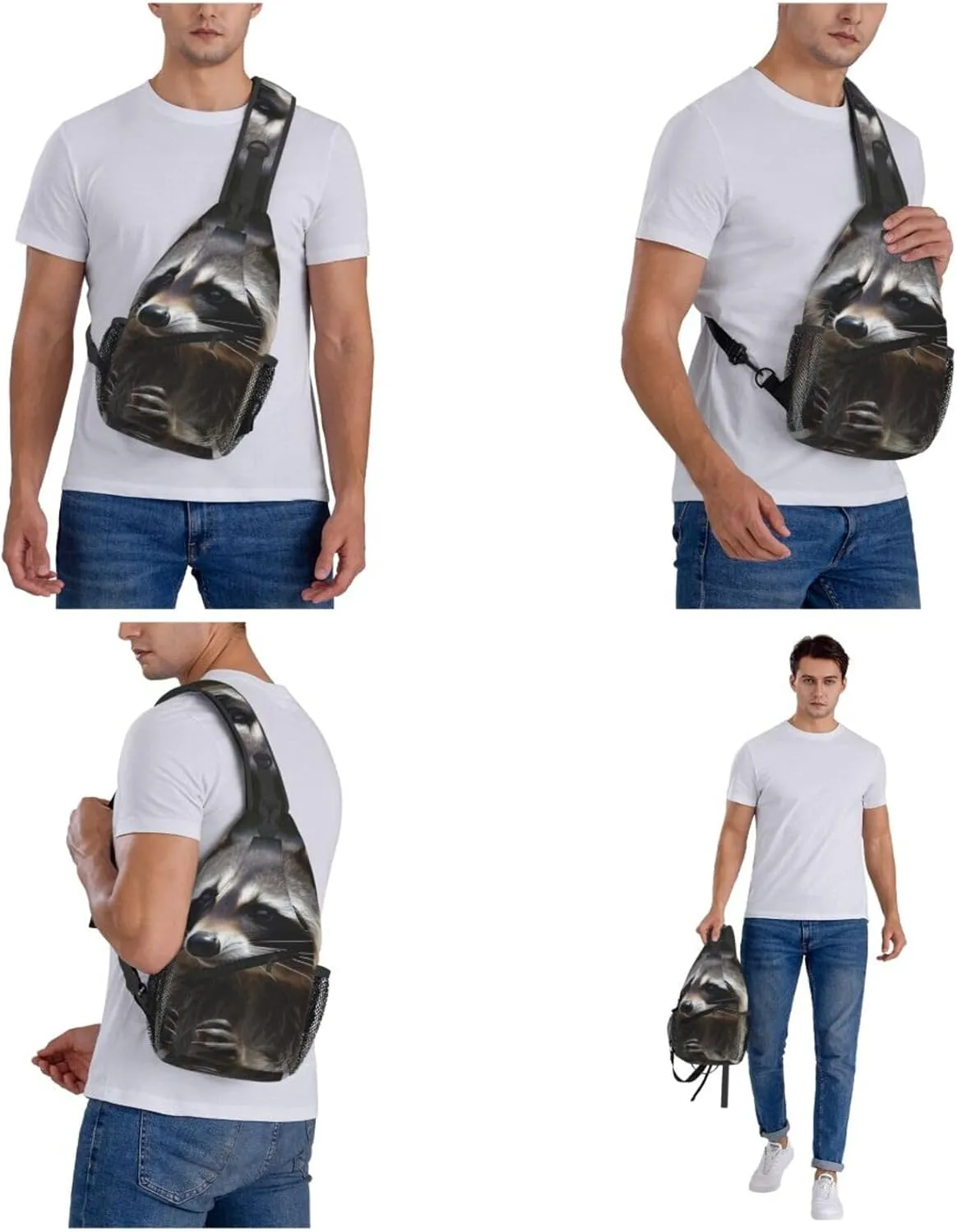 KHiry Sling Bag for Women Men Crossbody Bag Small Sling Backpack Softball Chest Bag Hiking Daypack