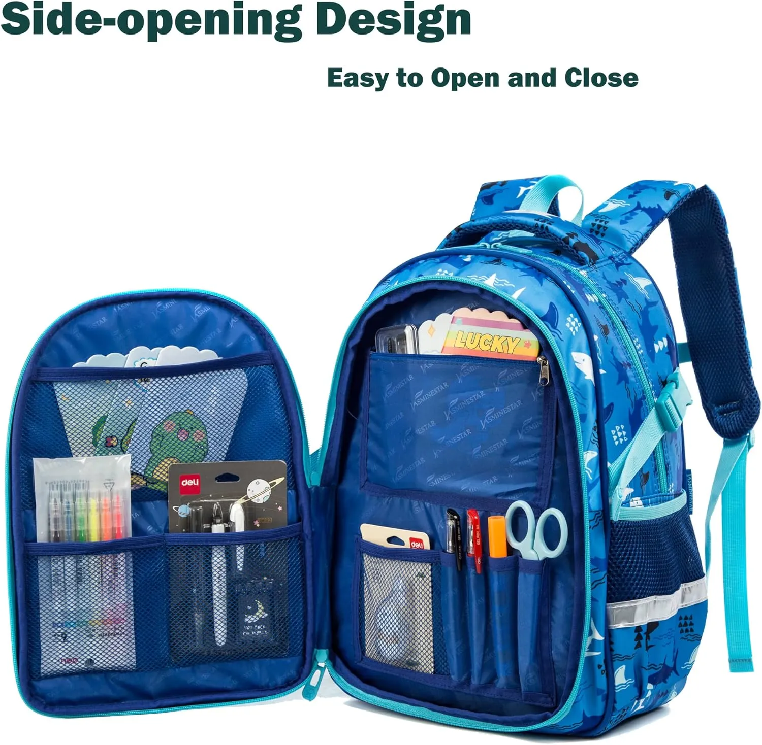 Kids Backpack 16 in School Bookbag with Insulated Lunch Box Pencil Case Lightweight Student Bookbag for Girls and Boys
