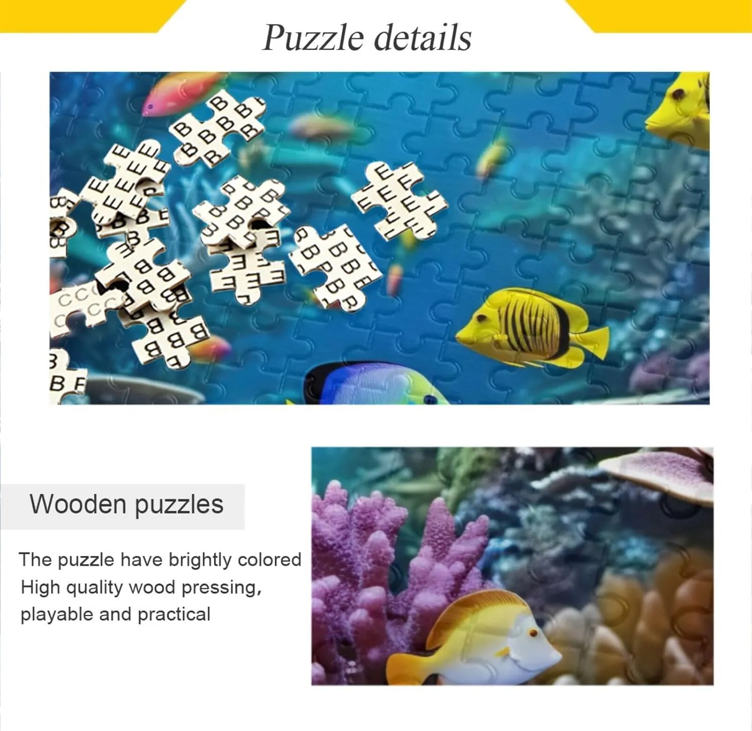 Kigai Fishes Reef Jigsaw Puzzles for Adults 1000 Piece, Puzzles 500 Pieces for Adults Challenging Kids Teens Family Puzzle Game