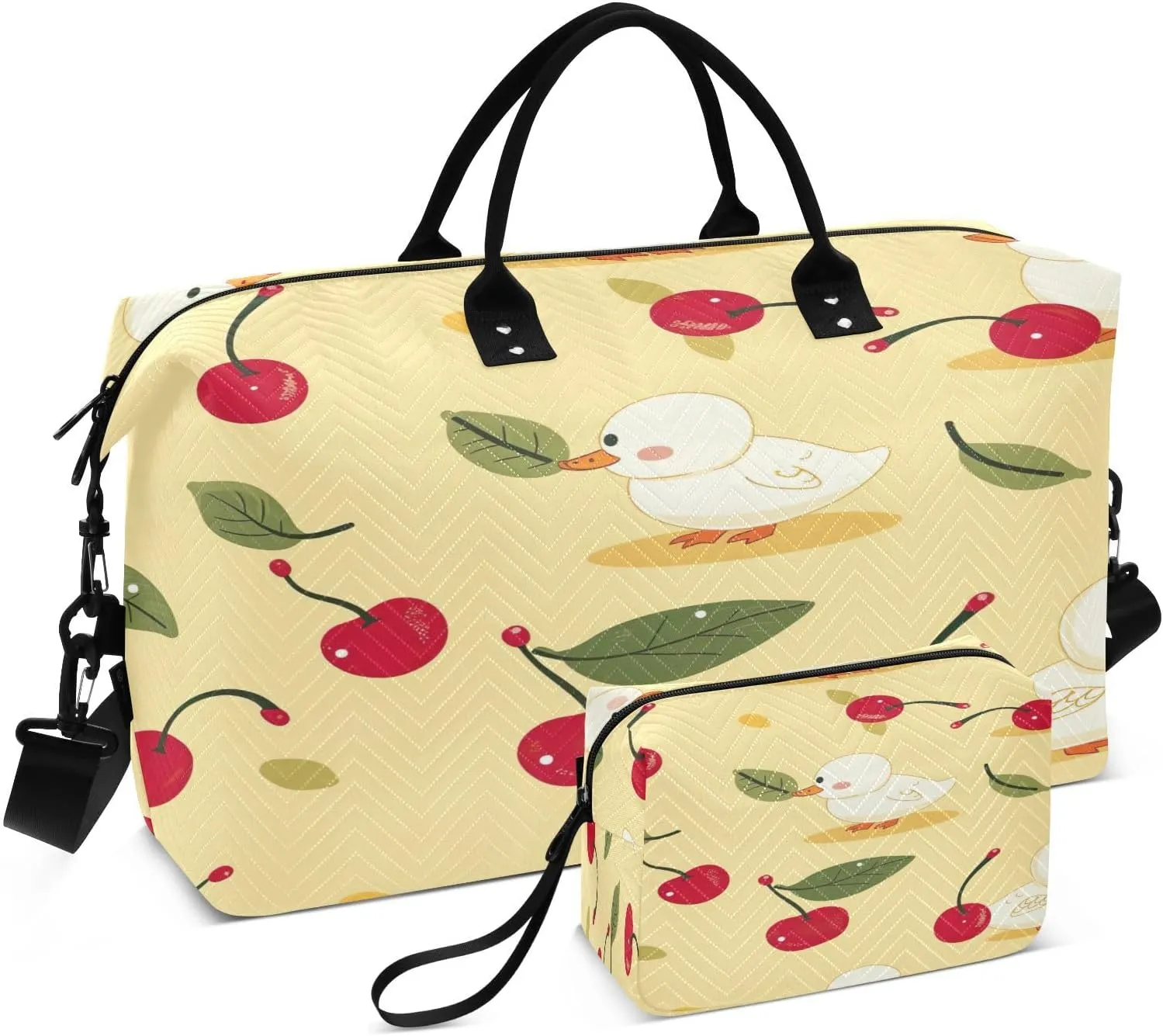 Kigai Retro Ceramic Tile Style Foldable Travel Duffel Bags,Sports Duffel Bags for Men Women,Weekender Overnight Bag Gym Tote Bag with Toiletry Bag