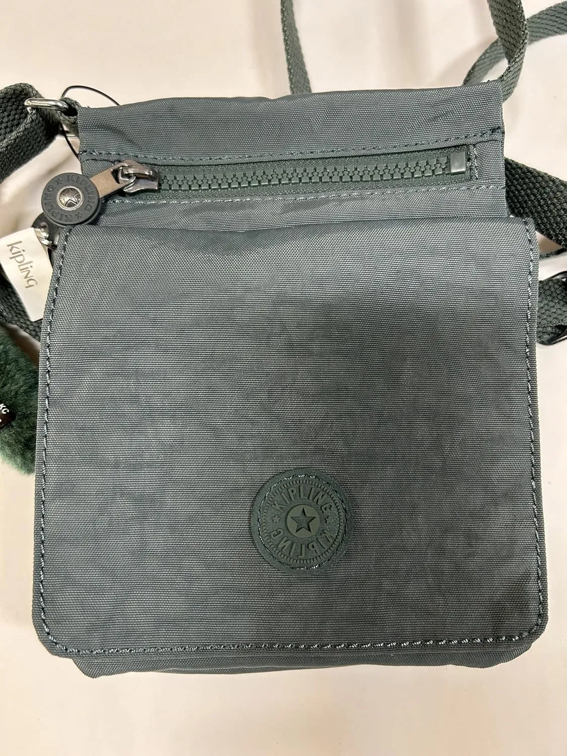 Kipling Women's New Eldorado Minibag, Lightweight Crossbody, Nylon Travel Bag, Light Aloe Tonal