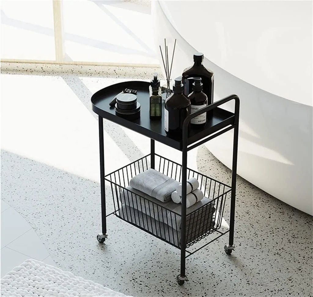 Kitchen Cart Storage Cart Simple Bedside Table Mini Mobile Coffee Table Storage Cart Kitchen Bathroom Cart