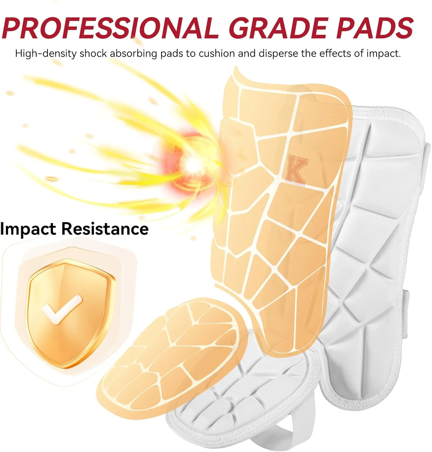 KRUI Baseball Leg Guard, Batter's Leg Guard Softball and Baseball Shin and Foot Guard with Adjustable Straps for Youth and Adult