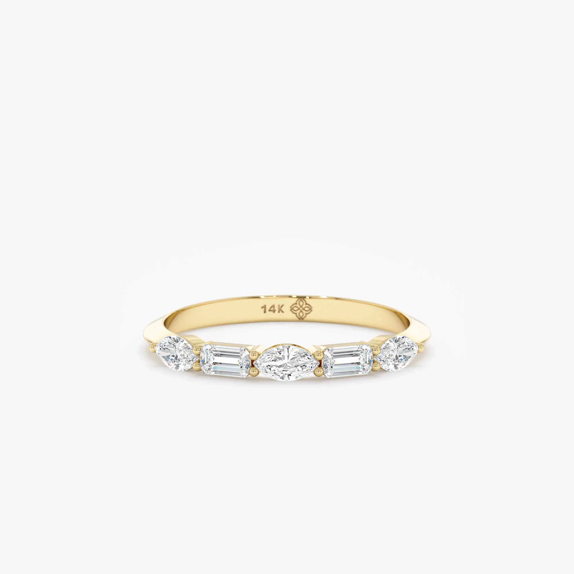 Lab-Grown Diamond Marquise and Emerald cut Wedding Ring, Emmaly
