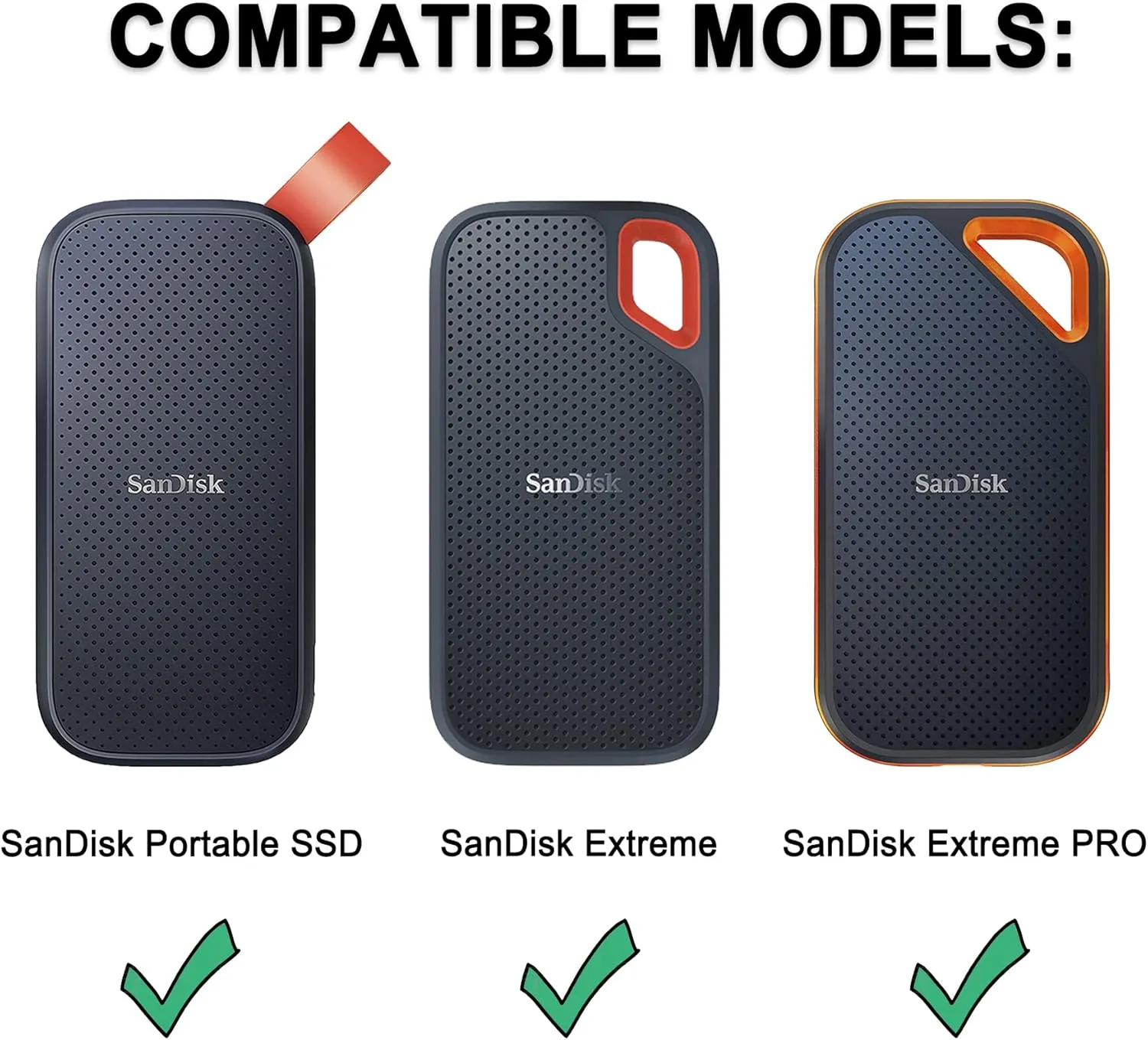 Lacdo Hard Carrying Case for SanDisk Extreme Pro/SanDisk Extreme Portable External SSD 500GB 1TB 2TB 4TB 8TB USB-C Solid State Drive Shockproof Water Repellent Protective Storage Travel Bag, Orange