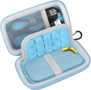 Lacdo Hard Carrying Case for SanDisk Extreme Pro/SanDisk Extreme Portable External SSD 500GB 1TB 2TB 4TB 8TB USB-C Solid State Drive Shockproof Water Repellent Protective Storage Travel Bag, Sky Blue