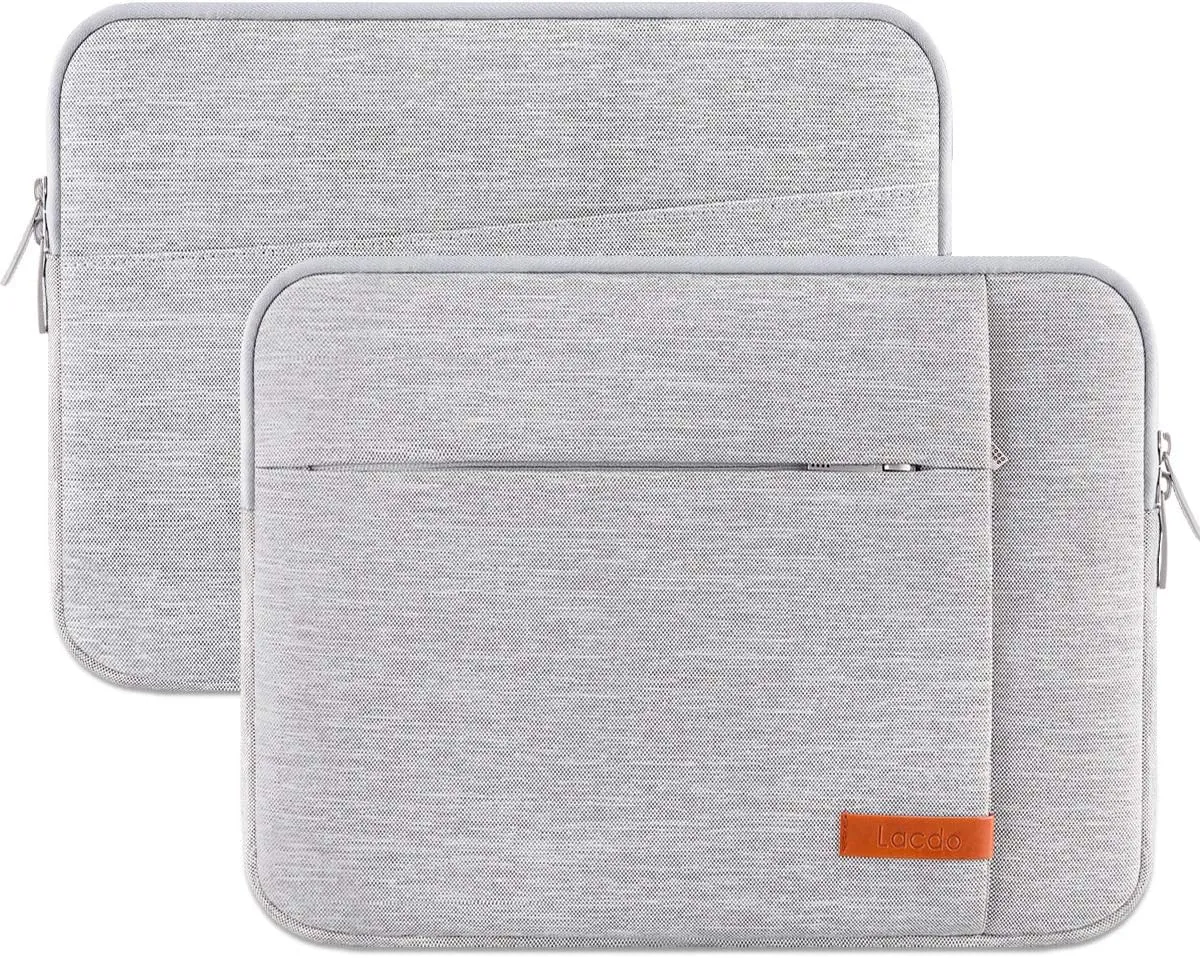 Lacdo Laptop Sleeve Case for 14-inch MacBook Pro M4/M3/M2/M1 Chips Pro Max A3112 A3401 A3185 A2992 A2918 A2779 2024-2021, Water-Resistant Computer Bag MacBook Bag Case with Accessory Pocket, Gray