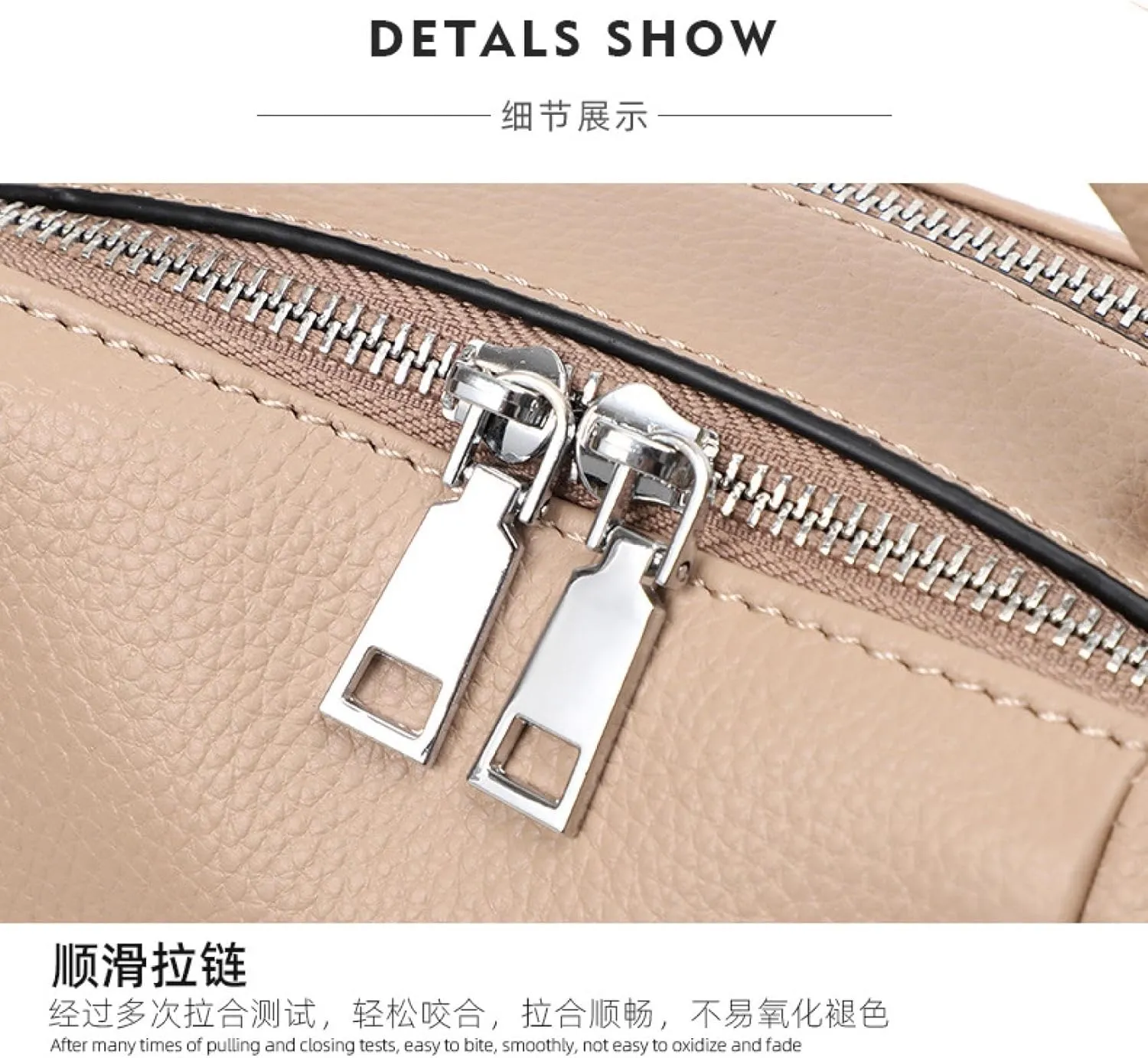 Ladies Bag in Soft Top Leather Tote Shoulder Crossbody in Double-Compartment Cowhide