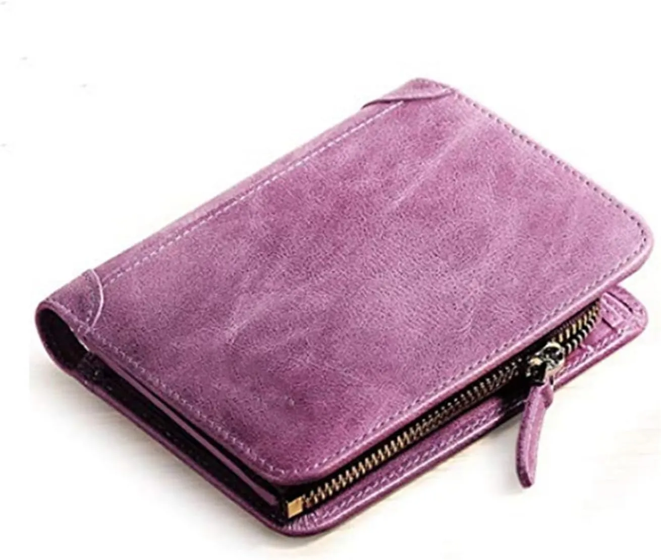 Ladies Men's Multi-Capacity Card Bag Multi-Slot Vintage Zipper Card Holder Bag