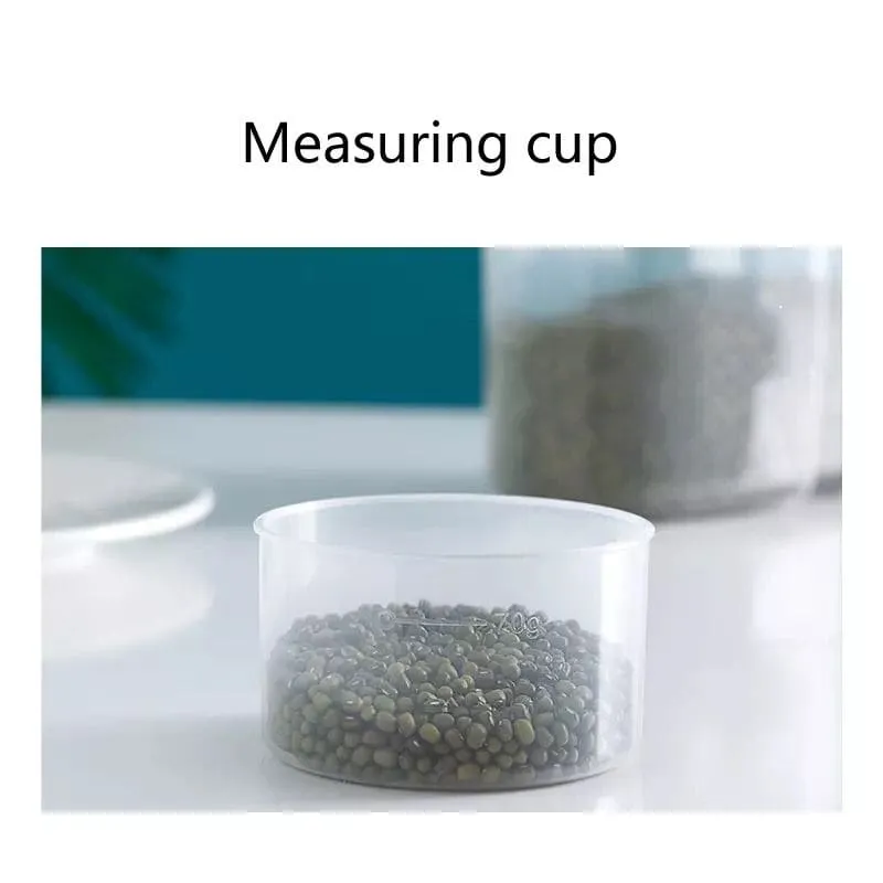 Large Capacity Airtight Dry Food Container, Cereal Flour Grain Food Storage Bottle, Durable Cereal Storage Sealing Can, BPA Free Clear Plastic Kitchen Cereal Bin