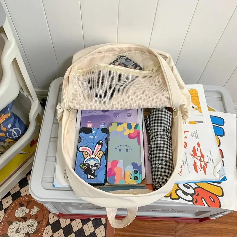 Large Capacity Minimalist Student Backpack for Girls