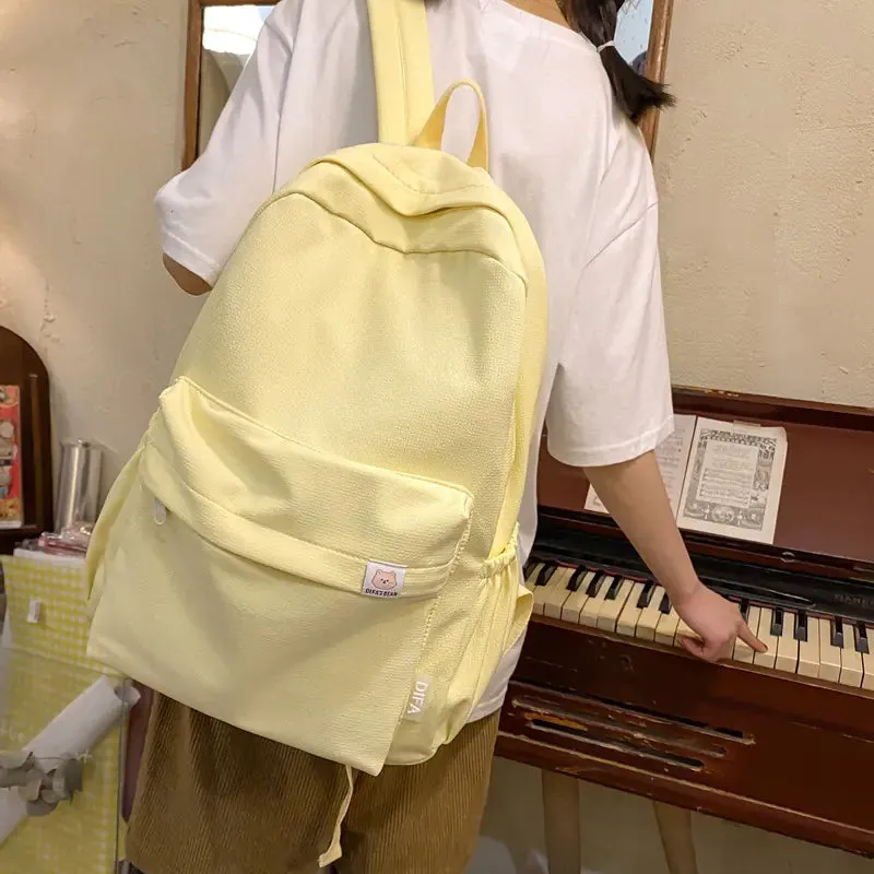 Large Capacity Minimalist Student Backpack for Girls