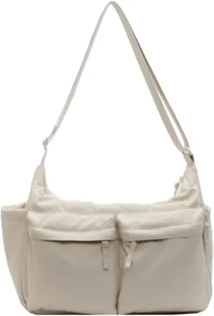 Large Crossbody Tote Bags Waterproof Nylon Shoulder Bag Multi-Pockets Sling Purse Messenger Bags Casual Work Handbag