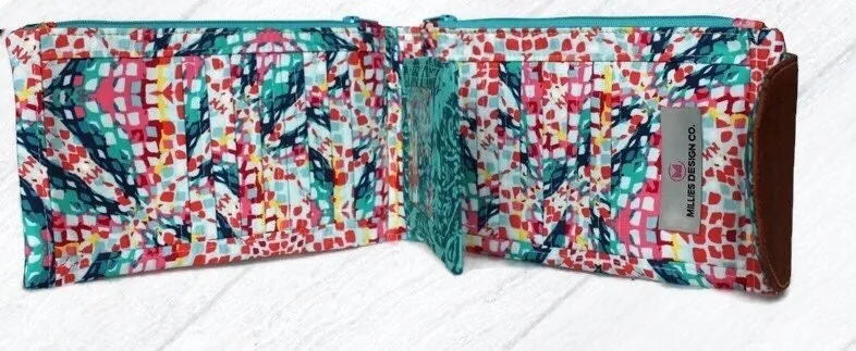 Large Ladies Wallet with Cork Flap