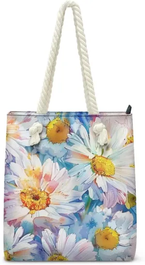 Large Tote Handbags for Women Reusable Grocery Bag Zipper Closure Storage Bag for Daily