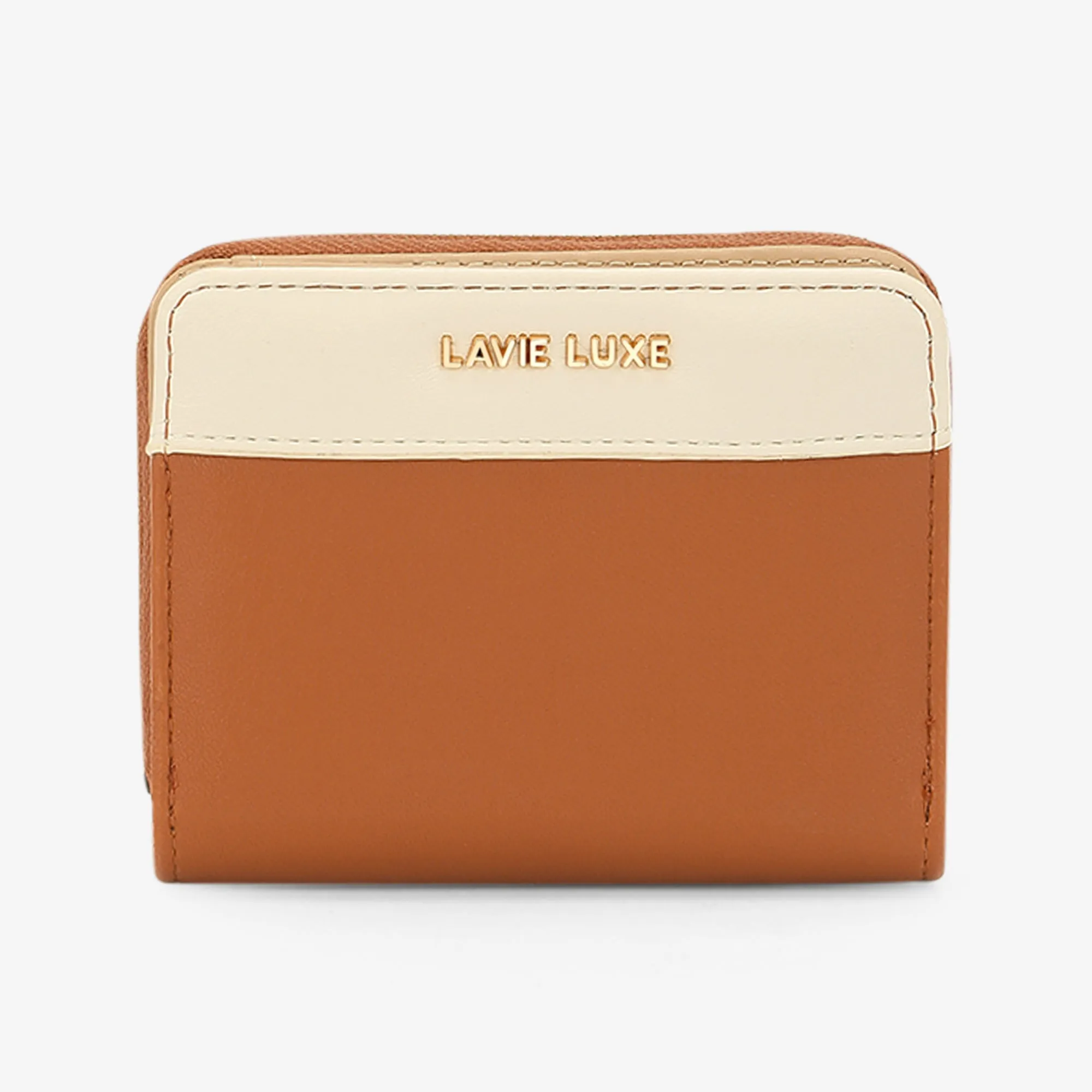 Lavie Luxe flap24 Tan Small Women's Bifold wallet