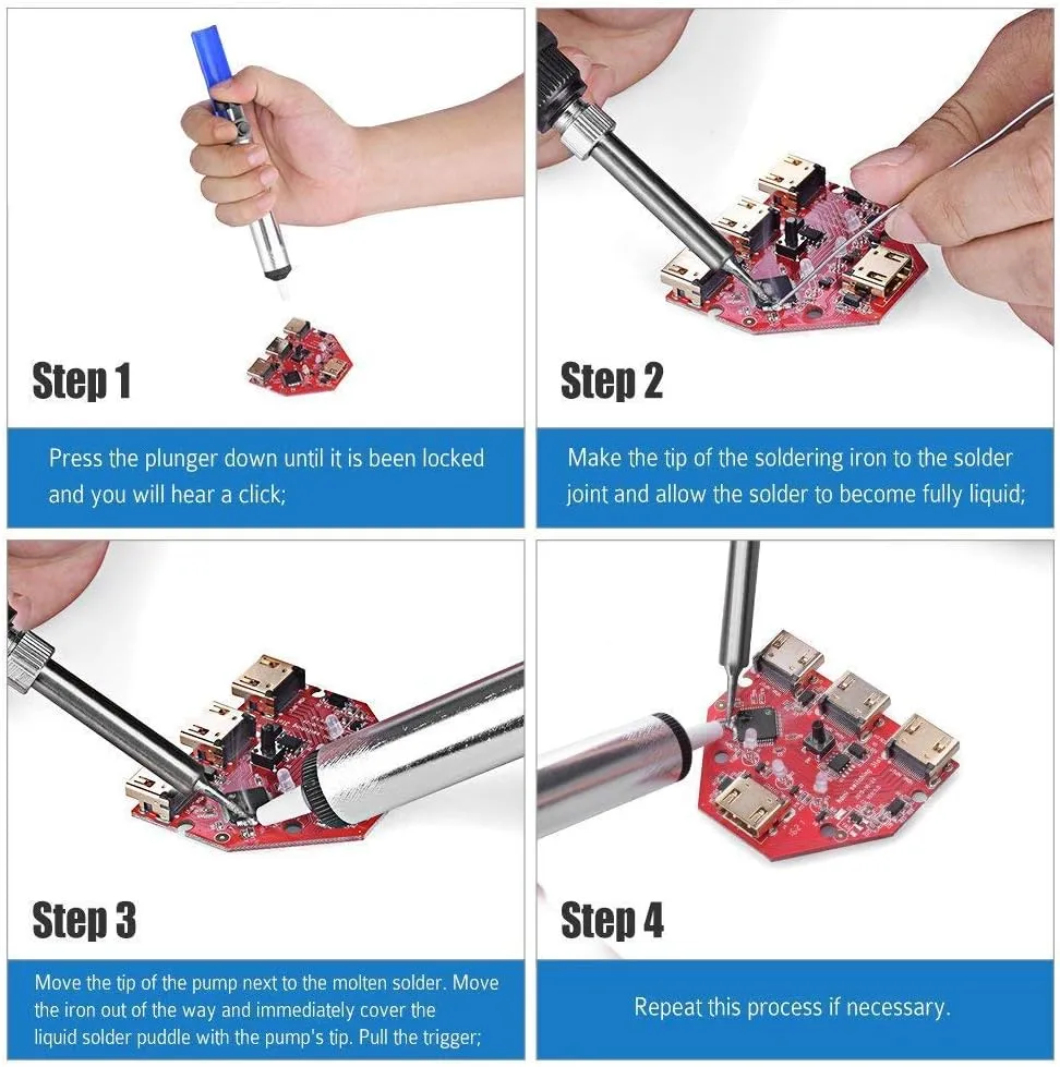 LDK Electric Soldering Iron Kit 60W Adjustable Temperature Welding Tools with 5pcs Different Tips, Desoldering Pump, Solder Wire, 8-in-1 Screwdrivers, Wire Cutter, Tweezers, Stand and Carry Bag