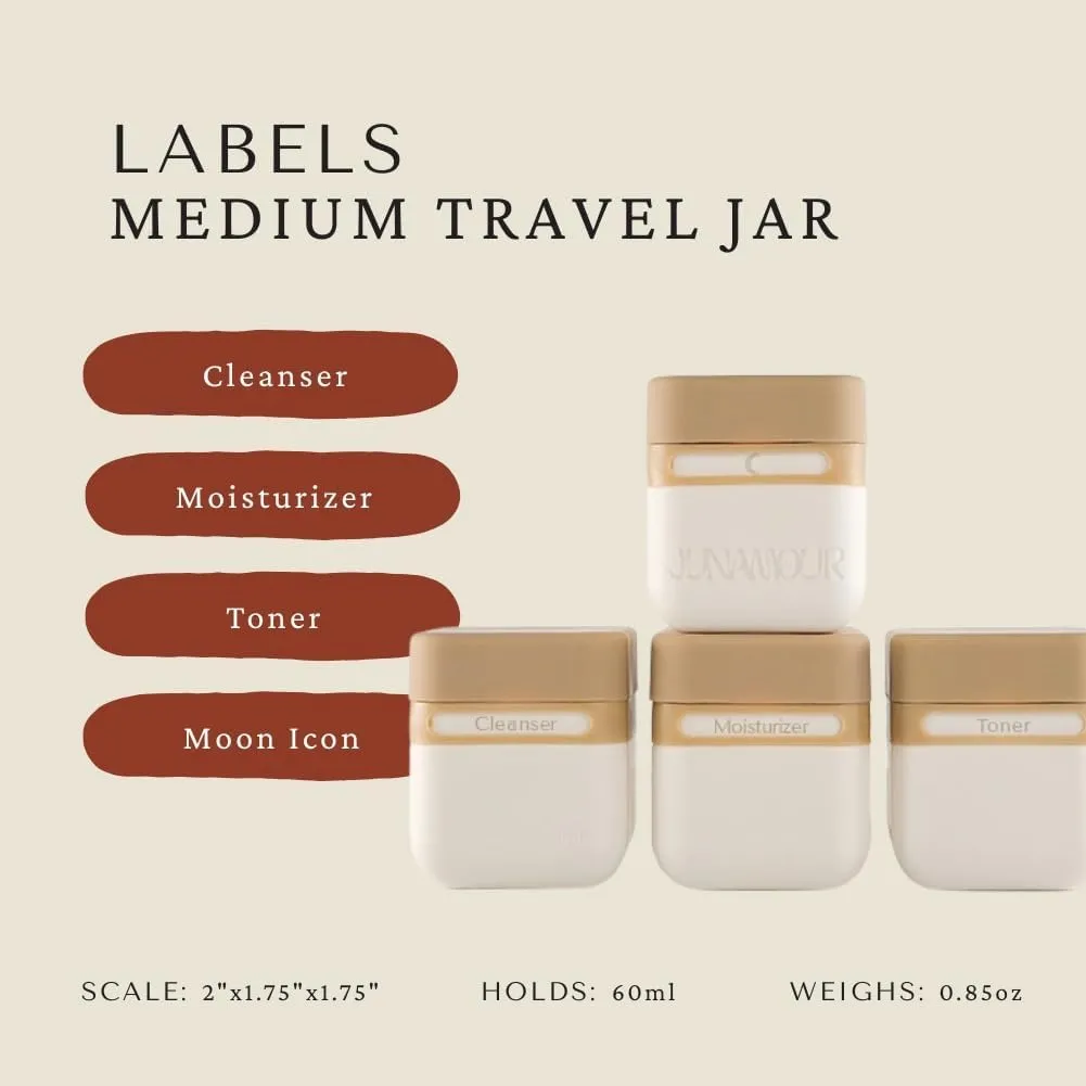 Leakproof Travel Toiletry Bottles Set | Stackable TSA Approved Reusable Containers | 3 Sizes 3oz, 2oz, 1oz | Travel Size Bottles for Shampoo, Lotion, Toiletries (3 Medium (2oz))
