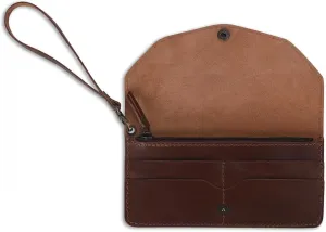 Leather Money Bag Wallet for Women, Reusable Budget Organizer, Retro Clutch Wallet Vintage Cash Envelope Continental Wallet Travel Currency Organizer Handmade Long Utility Pouch (Tan)
