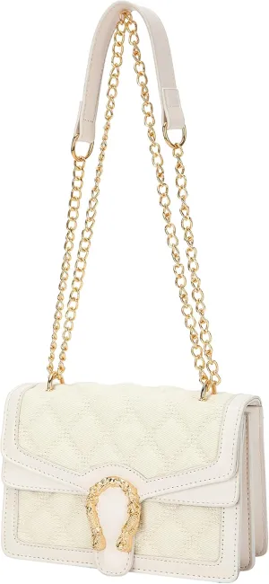 Leather Shoulder Bag Chain Purse for Women - Fashion Crossbody Bags Vintage Snake Print Underarm Bag Square Satchel Handbag