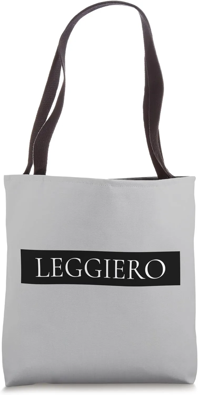 Leggiero Minimalist Music Musician Musical Touch Tote Bag