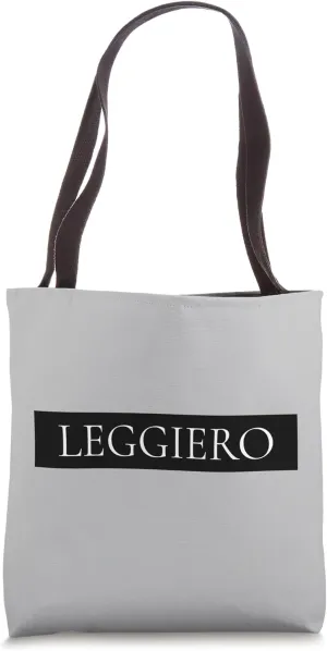 Leggiero Minimalist Music Musician Musical Touch Tote Bag