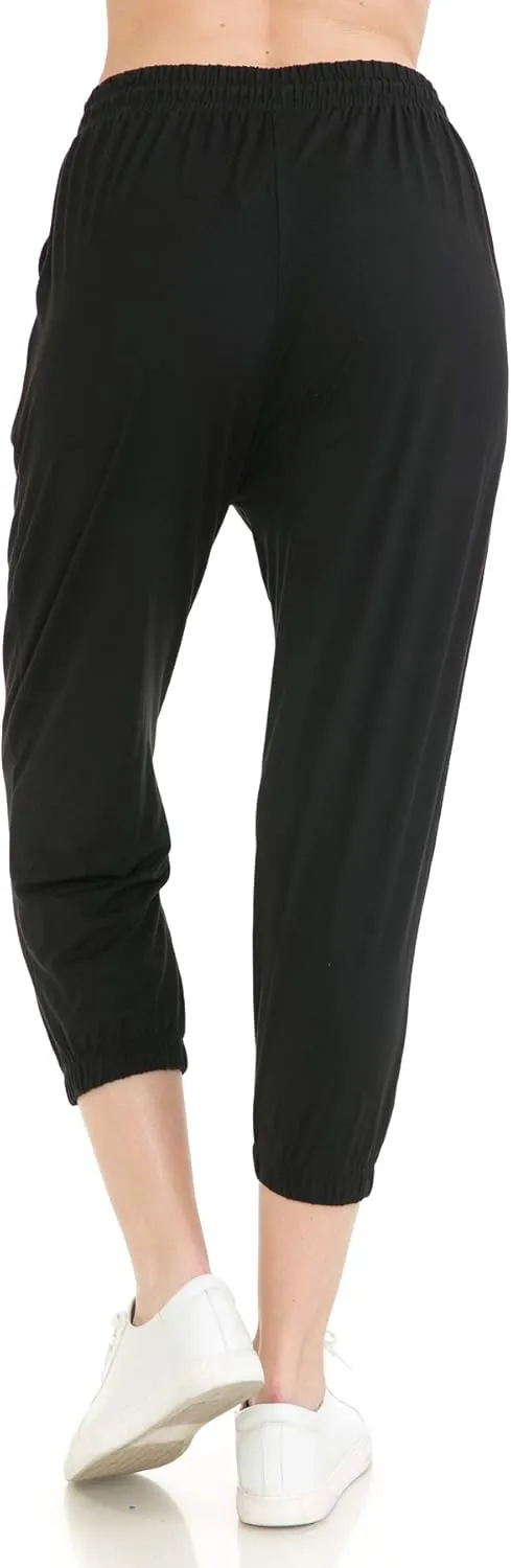 Leggings Depot Women's Jogger Track Cuff Sweatpants with Pockets for Yoga, Workout